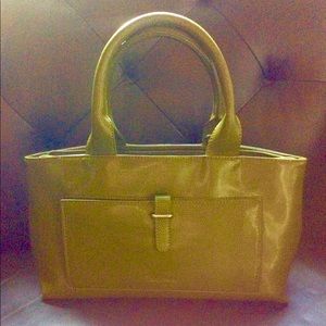NWOT Olive green mini hand-held tote